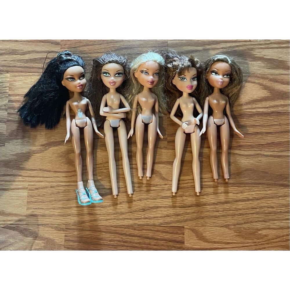 Bratz Bundle of 5 Dolls Nude No Feet No Clothes Vintage Y2K